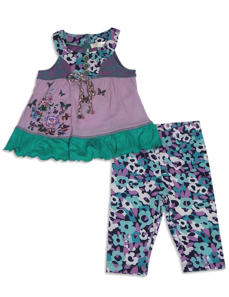 Set Pantaloni Senza Maniche Baby Sara Neonata Bambina - Asst Tessuti Stili Colori - Foto 2 di 9