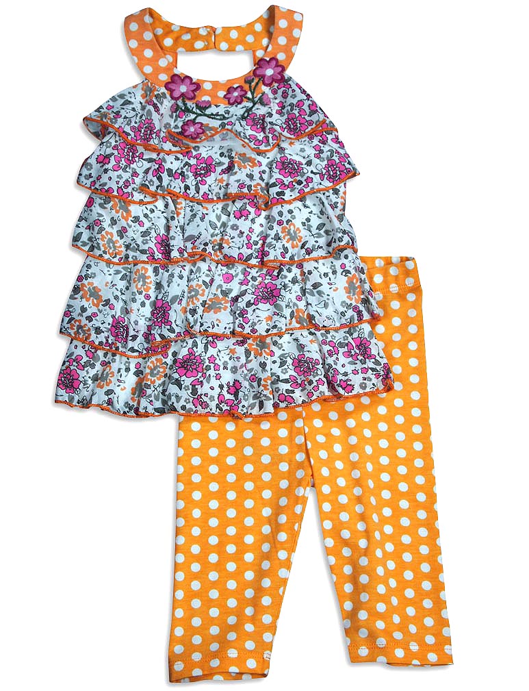 Set Pantaloni Senza Maniche Baby Sara Neonata Bambina - Asst Tessuti Stili Colori - Foto 4 di 9
