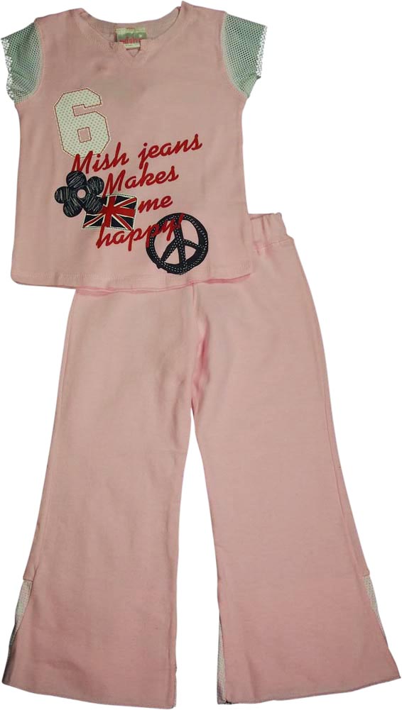 Set pantaloni 2 pezzi manica corta e senza maniche Mish Mish bambina CHIUDI - Foto 2 di 18