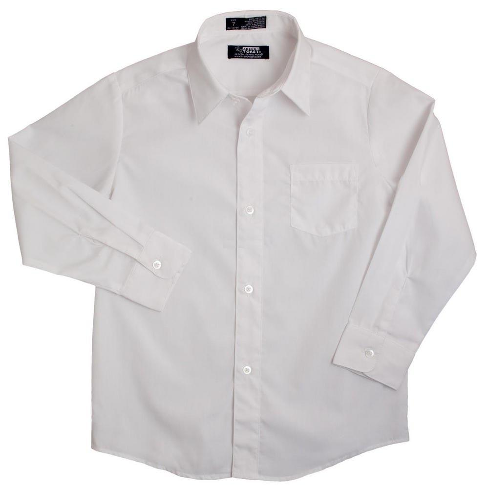 boys husky white dress shirt