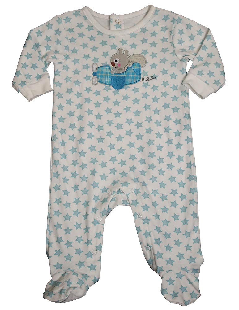 Happi by Dena Baby Boys Newborn One Piece Long Sleeve Footed Coverall - Picture 2 of 13
