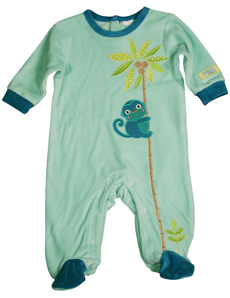 Happi by Dena Baby Boys Newborn One Piece Long Sleeve Footed Coverall - Picture 8 of 13