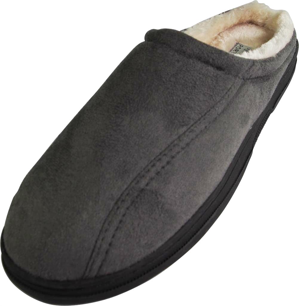 Perry Ellis Portfolio Mens Microsuede Clog/Slide SlipOn Indoor/Outdoor