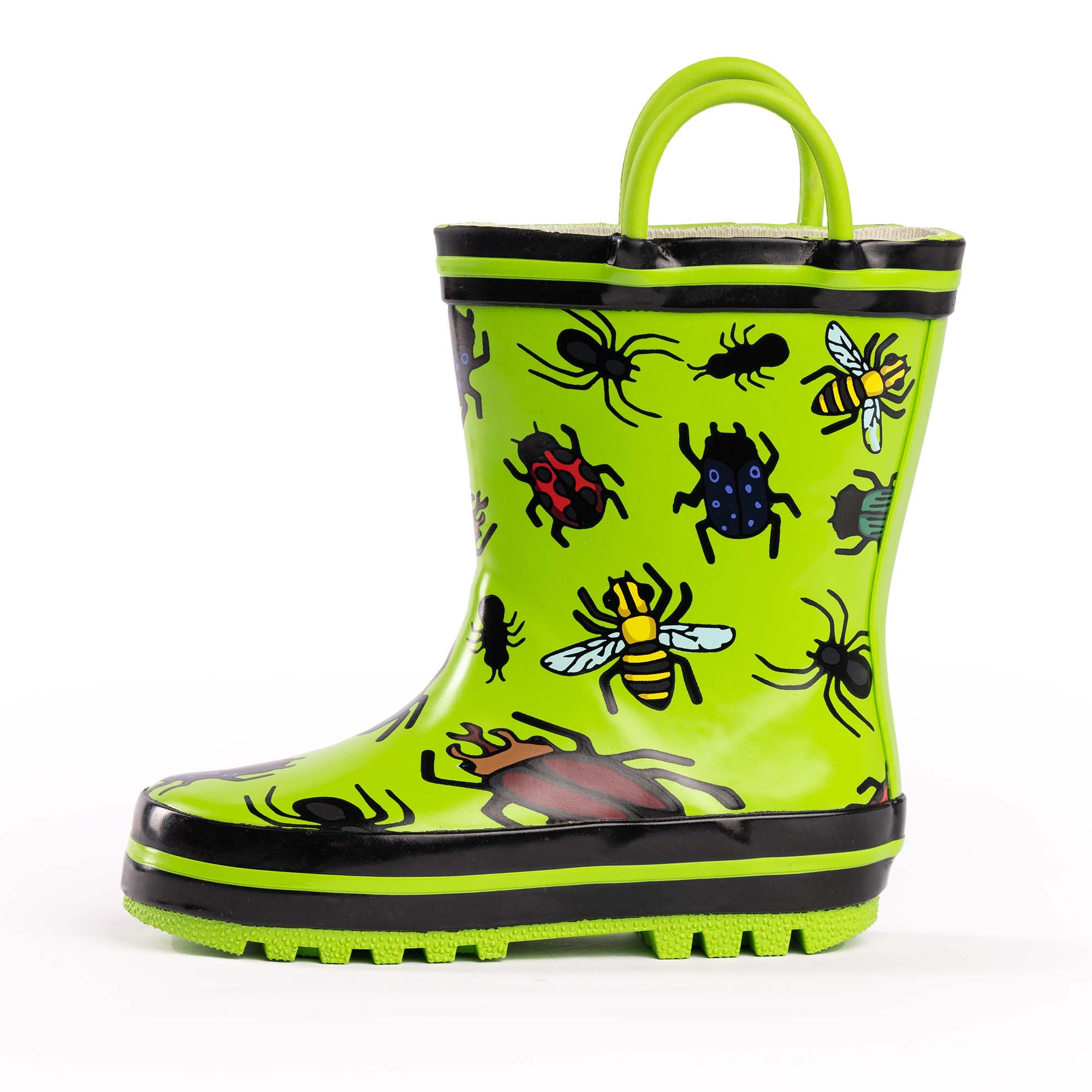 NORTY Waterproof Rubber Rain Boots for Kids Boys and Girls Solid & Printed Rainboots for Toddlers and Kids 