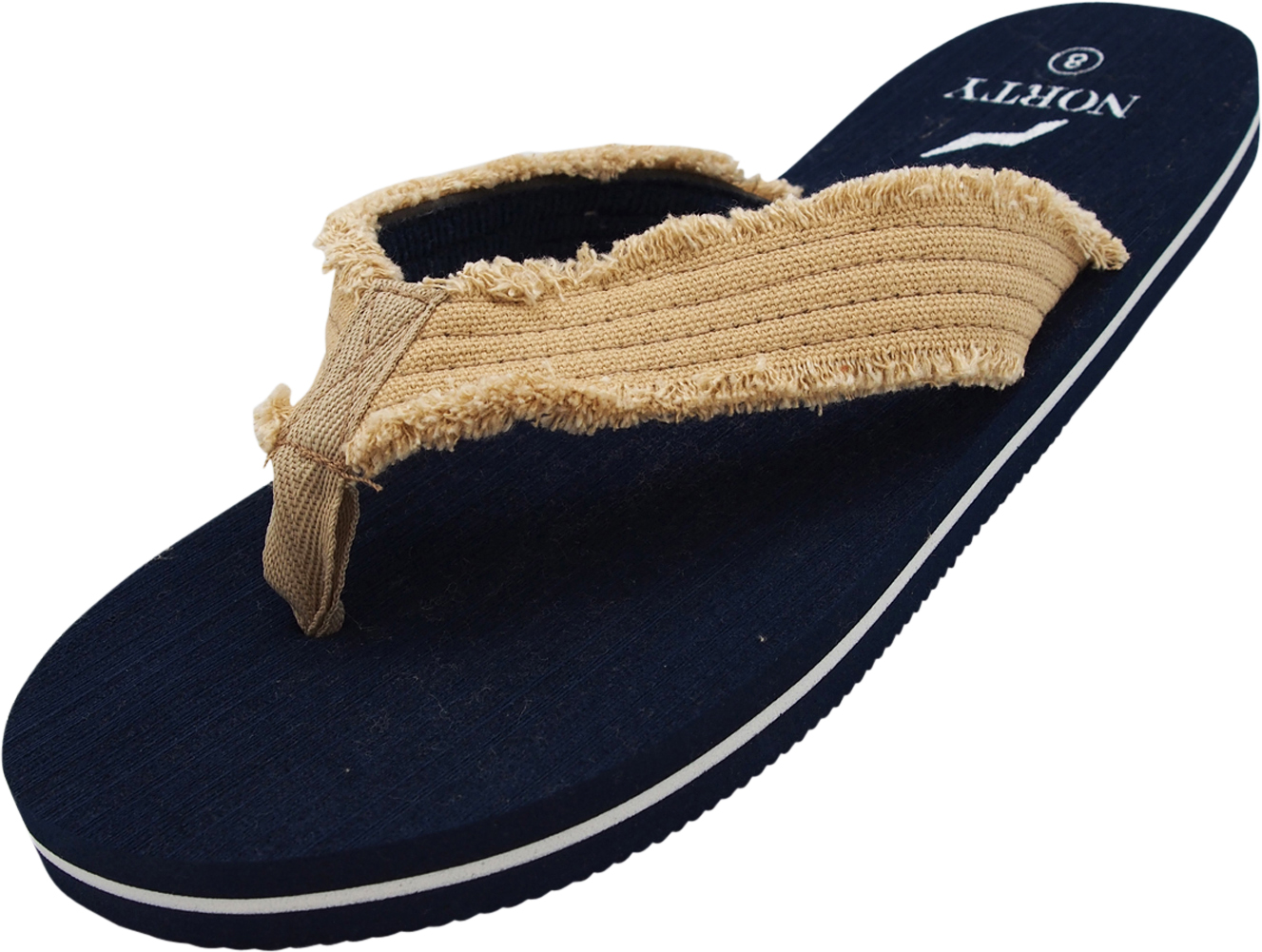 NORTY Men s Lightweight Canvas Strap Thong Flip Flop Everyday