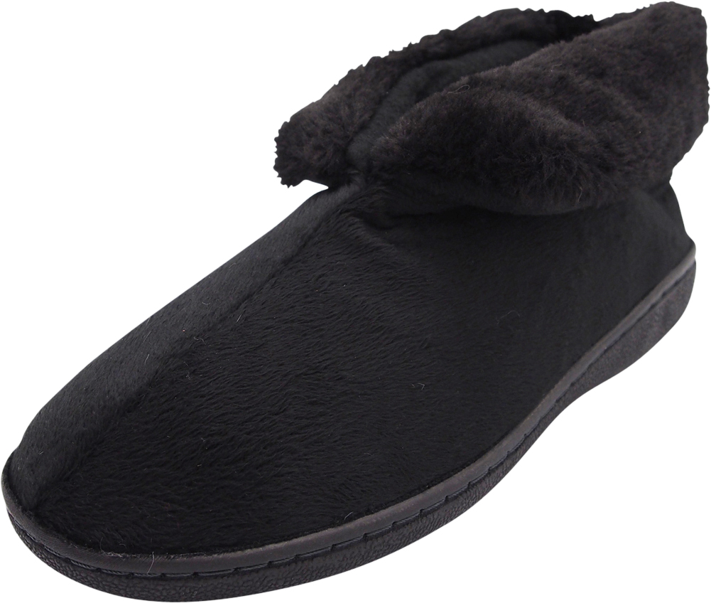 Norty Women's Faux Fur Memory Foam Slip On Bootie Slippers - Runs