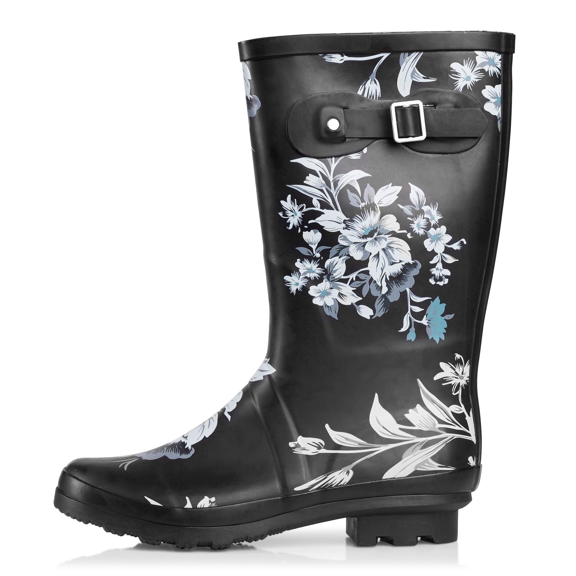 ⭐︎ Norty Women's Hurricane Rain Boots - Floral Matte Waterproof Mid