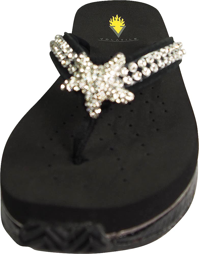 Volatile Womens Patricks Sea Shell Rhinestone Embellished Flip Flop Sandal Shoe | eBay