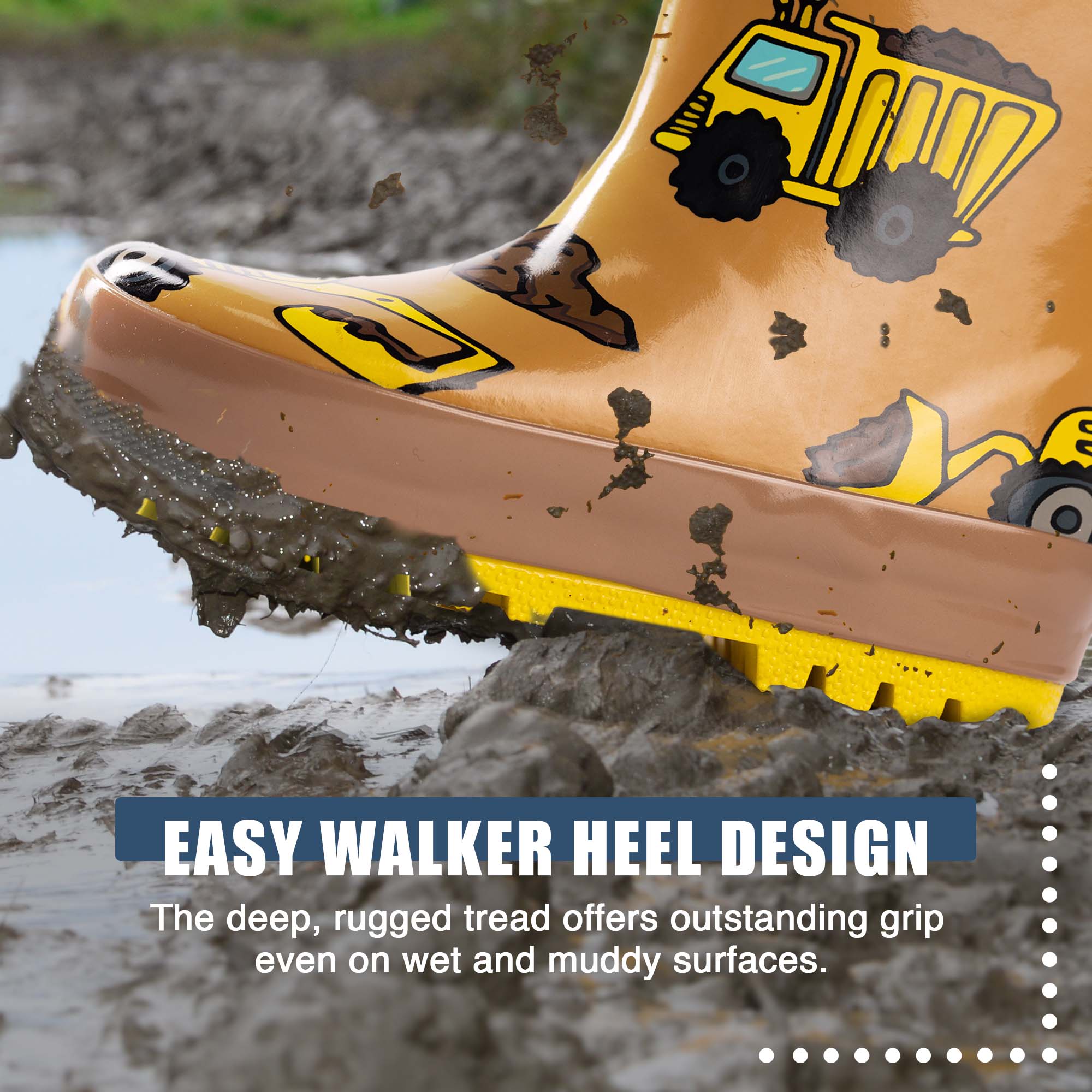 construction rain boots toddler