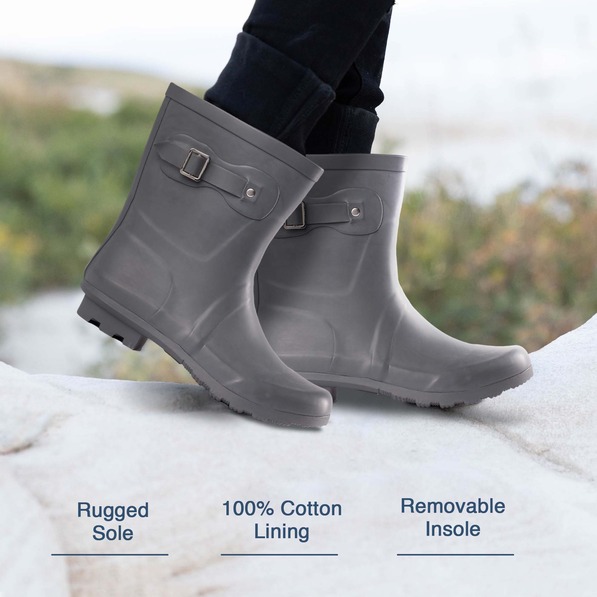 womens insulated rubber rain boots