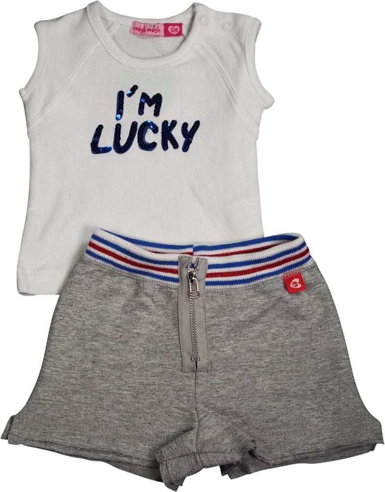 Mish Mish Baby Infant Girls Cap Sleeve Cotton 2 Piece Short Sets