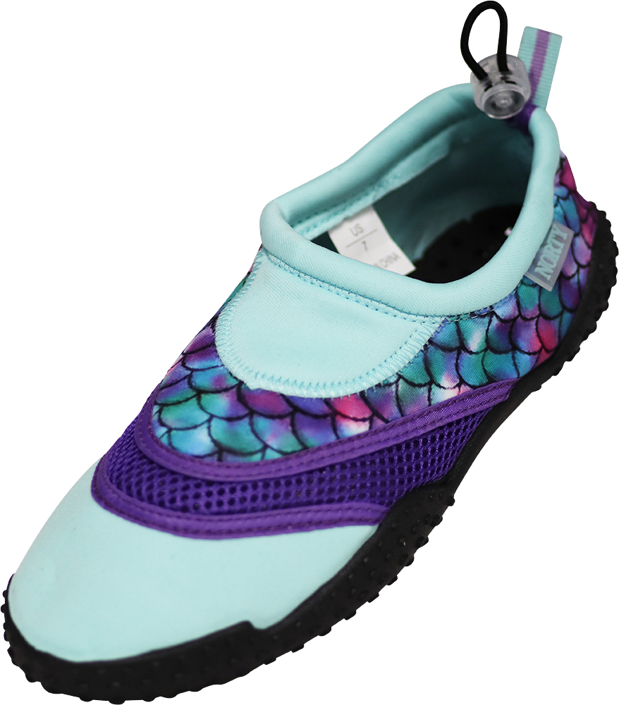 Kids Mermaid Aqua Water Shoes Slip-On Swim Beach Pool Non-Slip Quick-Dry Shoes