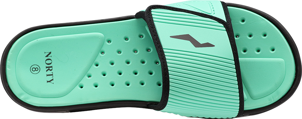NORTY Young Men Drainage Slide Sandal Shoe Beach, Pool, Shower RUNS 1 SIZE SMALL